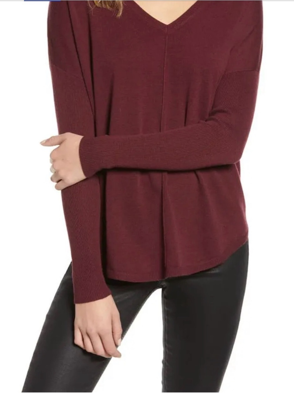 Chelsea28 Women’s Everyday Long Sleeve Sweater in Plum